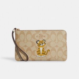 COACH Wristlet with Tiger Print
